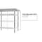 Bk Resources Work Table Stainless Steel Undershelf, Plastic feet 1.5" Riser 60"x30" SVTR-6030 - alternate 5